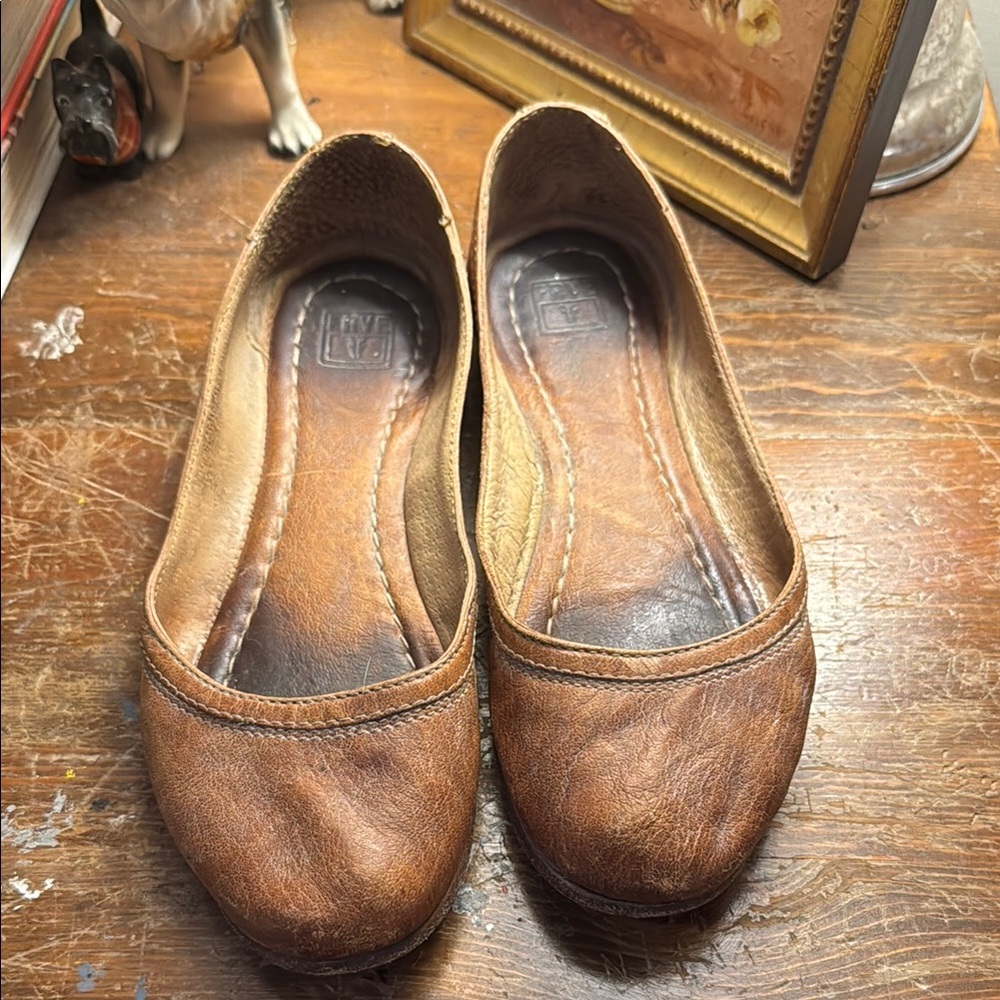 Brown Leather Flats